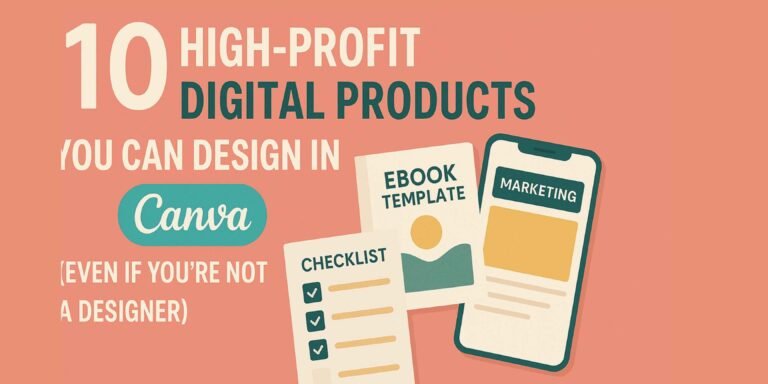 10 High-Profit Digital Products You Can Design in Canva (Even If You’re Not a Designer)
